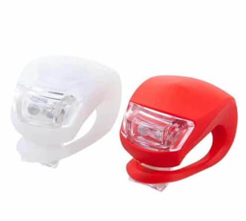 Luces Led Silicona Set para Bicicleta Delantera y Trasera en Blister